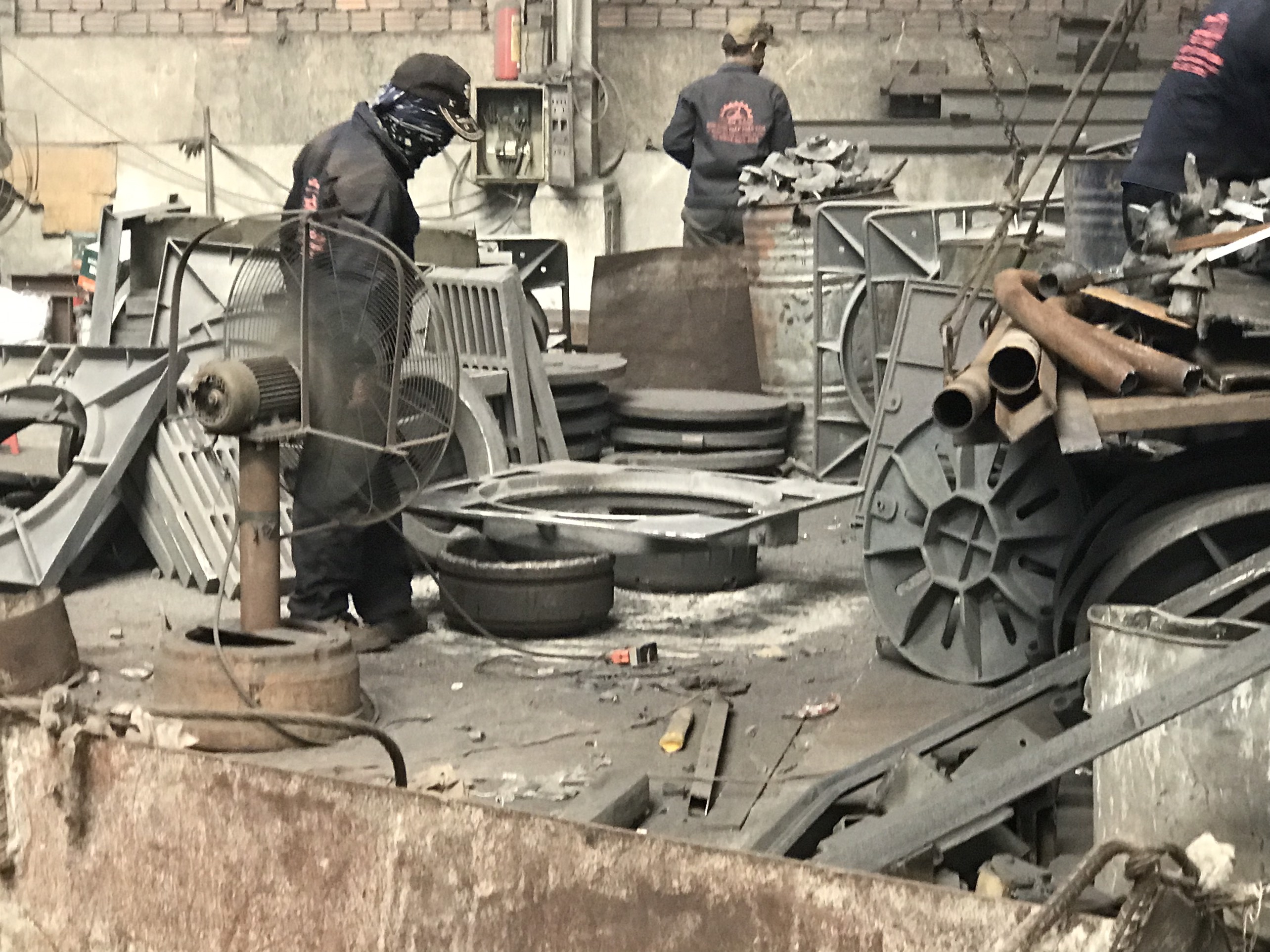 Grinding area via